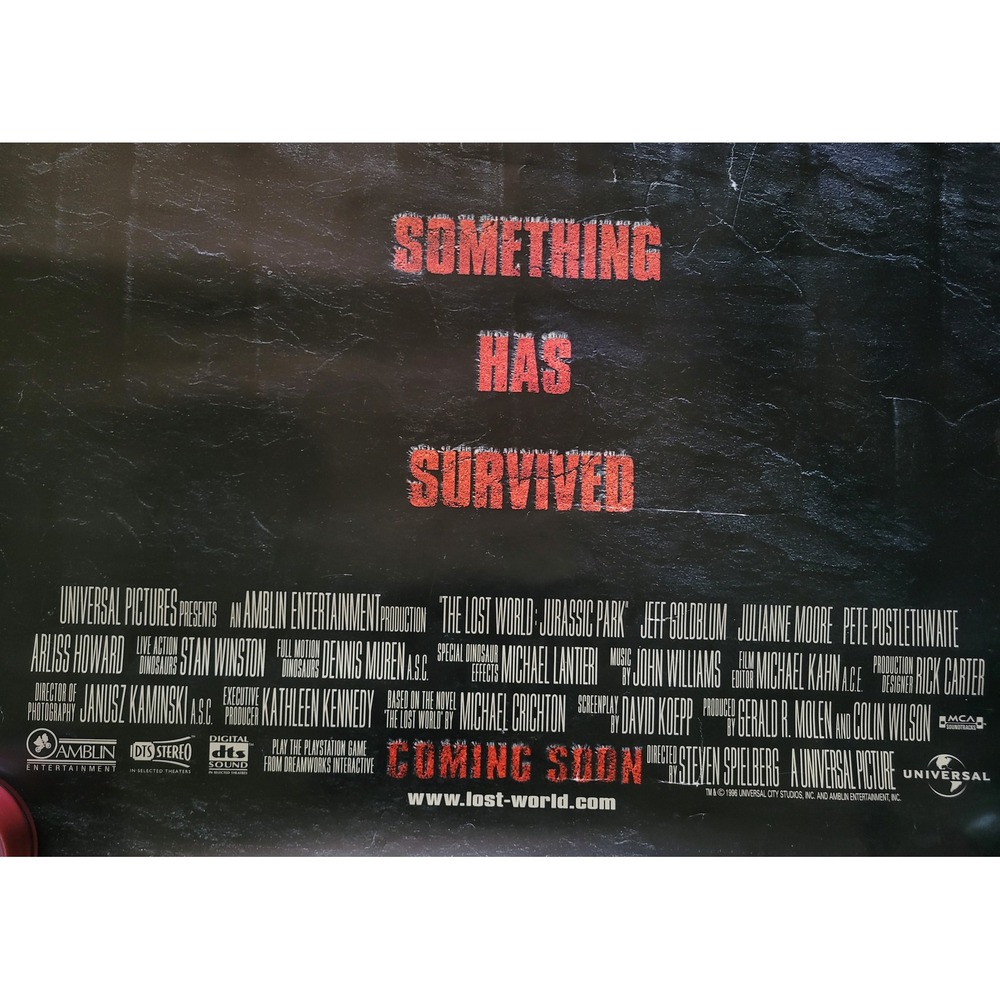 Vintage 1996 The Lost World Jurassic Park Movie Poster Original Teaser 27x40 - Picture 4 of 6